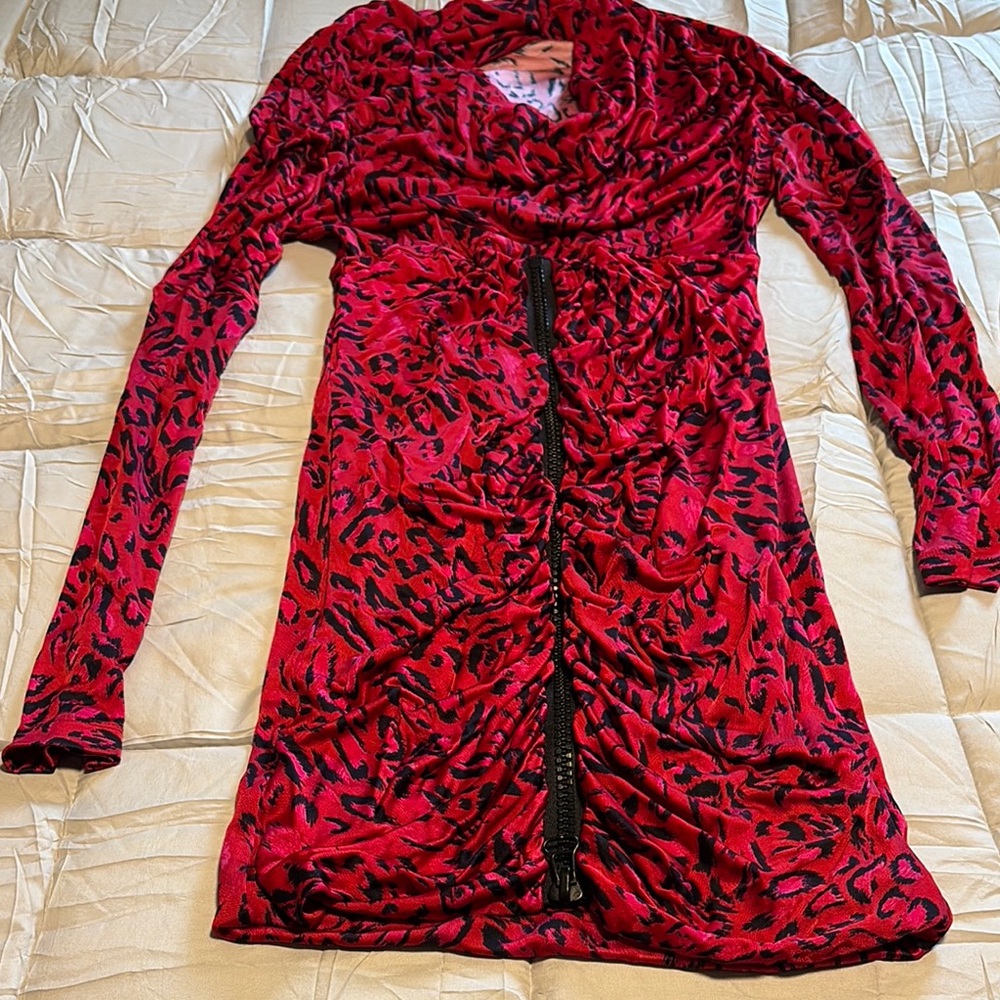 Gianfranco Ferre Red and Black Mini Dress